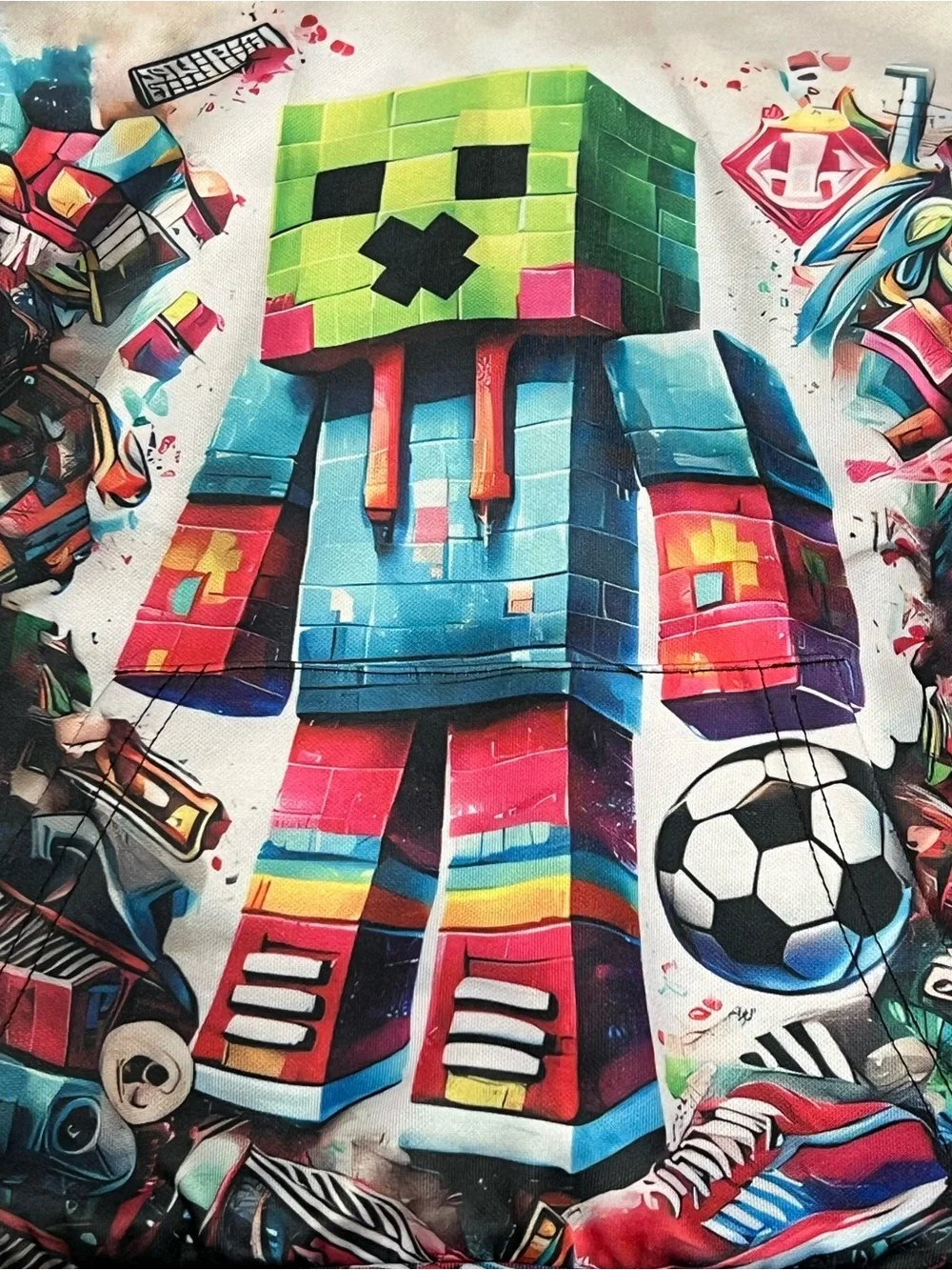 Kids Hooded Minecraft Sweatshirt - 5/6